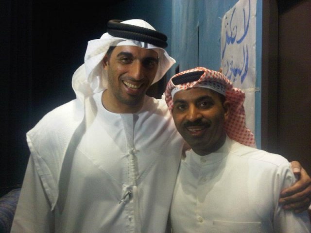 Moein Al Bastaki with Kuwaiti actor Tareq Al-Ali