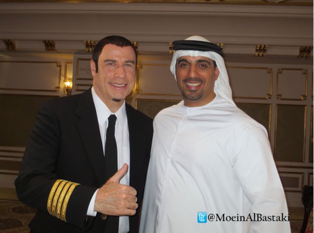 Al Bastaki with John Travolta